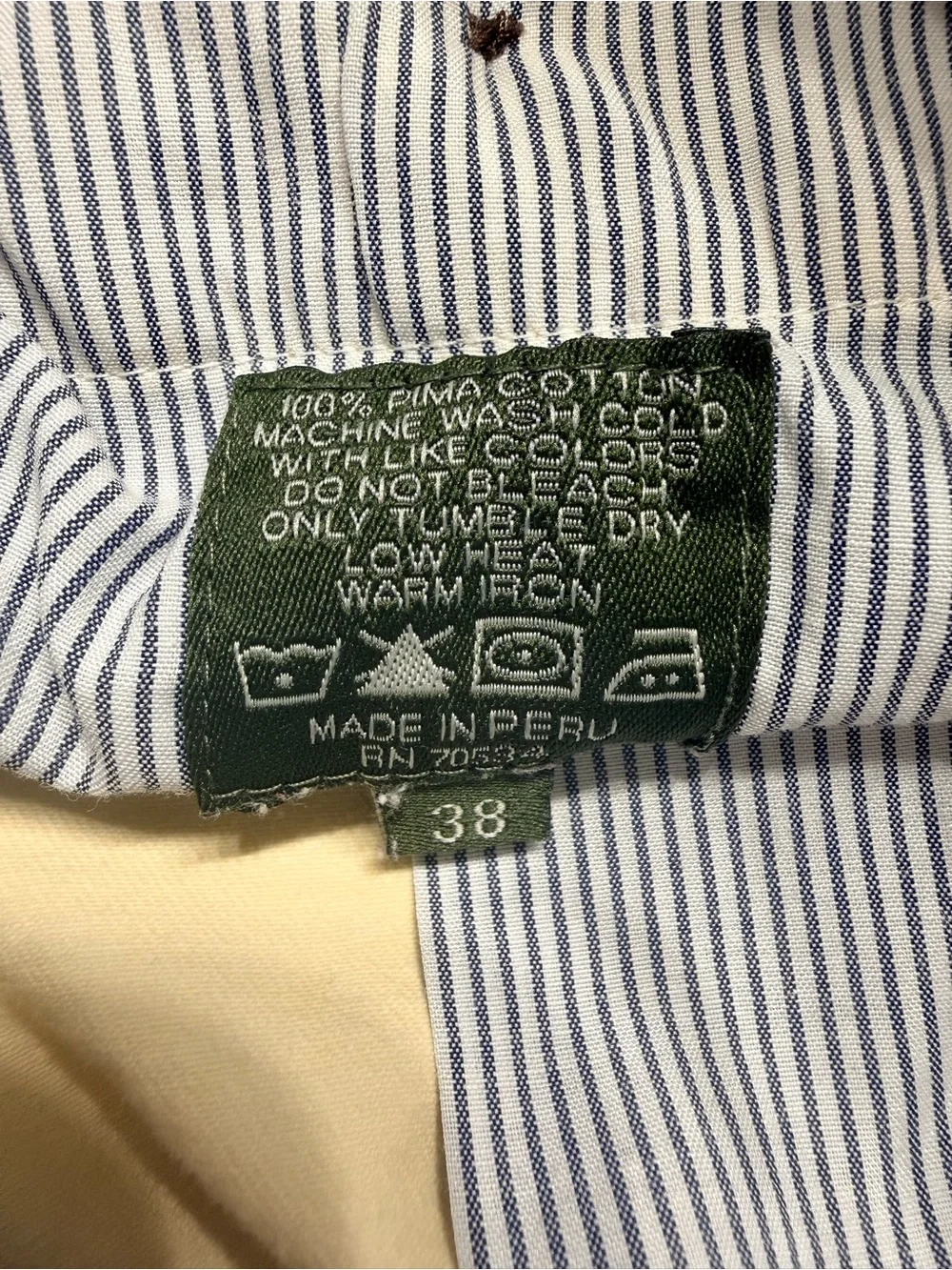 Orvis Men’s 38 Yellow Cotton Chino Shorts 9” Inseam Casual Golf